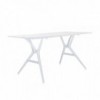 Mesa rectangular Spoon de Kartell de estructura de polipropileno teñido.