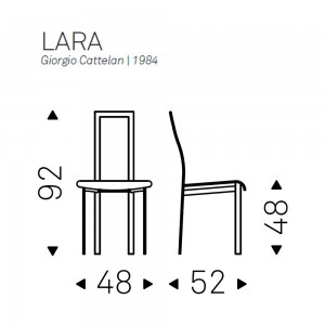 Silla Lara de Cattelan Italia. Sillas tapizada en cuero. Sillas de diseño.