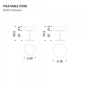 Lámpara sobremesa Itka Table Stem Danese Milano