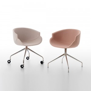 Butaca con ruedas Bix de B-Line. Muebles modernos exterior e interior.