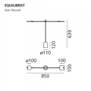 Lámpara sobremesa Equilibrist Artemide. Tienda online lamparas modernas.