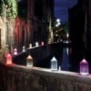 Lámpara sobremesa Lantern de Kartell transparente ideal para exteriores.