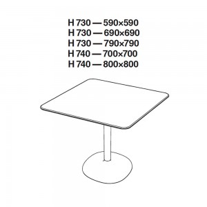 Mesa Cuadrada Fonda de B-Line. Muebles y complementos de exterior e interior.
