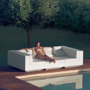 Sofá Modulo Brazo Chaise Longue Vela con Tacos Antideslizantes
