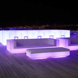 Sofá Modulo Brazo Chaise Longue Vela con Tacos Antideslizantes