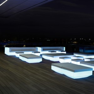 Sofá Modulo Brazo Chaise Longue Vela con Tacos Antideslizantes