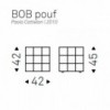 Pouf con ruedas Bob de Cattelan Italia. Pouf de diseño. Poufs para salón.