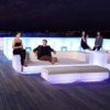Sofá Modulo central Chaise Longue Vela con Luces Led y Tejido Náutico