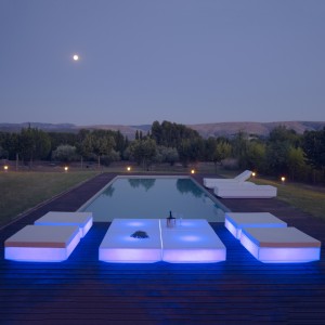 Puff/Chaise Longue Vela con Luz Led y Tratamiento Antibacteriano