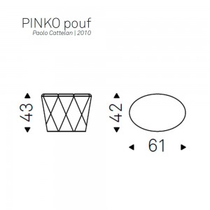 Pouff Pinko de Cattelan Italia. Muebles modernos italianos. Pouf modernos.