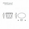 Pouff Pinko de Cattelan Italia. Muebles modernos italianos. Pouf modernos.