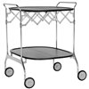 Carrito Gastone Kartell de acero cromado y nylon en variedad de colores.