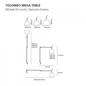 Lámpara sobremesa Tolomeo Mega table Artemide