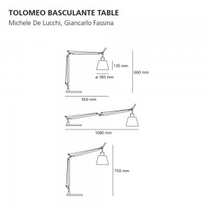 Lámpara sobremesa Tolomeo basculante table Artemide