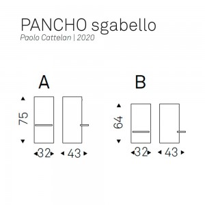 Taburete Pancho de Cattelan Italia. Taburetes modernos de diseño italianos.