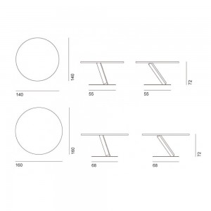 Mesa redonda Element de Desalto. Mesas para comer de diseño italiano.