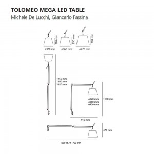 Lámpara sobremesa Tolomeo Mega LED Artemide