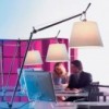 Tolomeo Mega table - aluminio/difusor pergamino