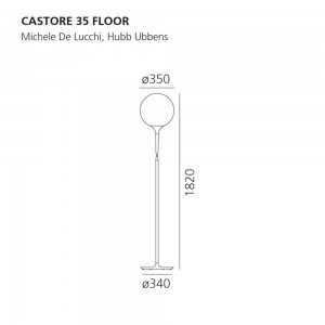 Castore floor 35 de Artemide. Tienda online lamparas modernas.