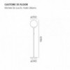 Castore floor 35 de Artemide. Tienda online lamparas modernas.