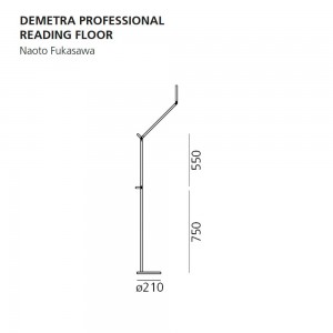 Lámpara pie Demetra Professional Reading Artemide