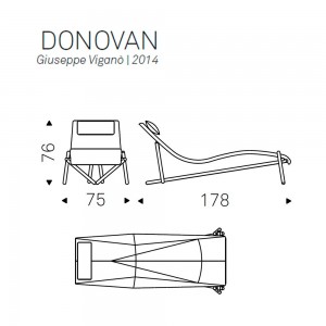 Chaise Longue Donovan de Cattelan Italia con base de acero. Chaise Looungs modernos.
