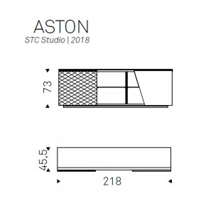 Aparador Aston de Cattelan Italia. Aparador de madera. Aparador moderno.