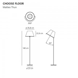 Lámpara pie Choose Floor Artemide