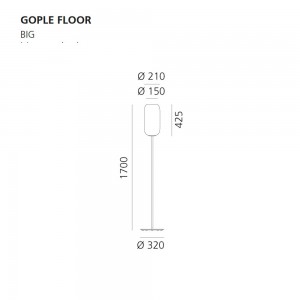 Lámpara pie Gople Floor Artemide