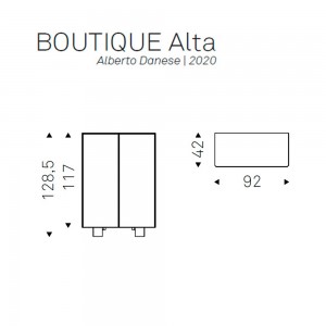Aparador de diseño Boutique alta de Cattelan Italia. Aparador moderno.