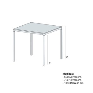 Mesa de salón Helsinki 30 cuadrada cristal de Desalto. Mesa moderna de diseño.