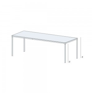 Mesa de salón Helsinki 30 rectangular Fenix de Desalto. Mesas modernas.