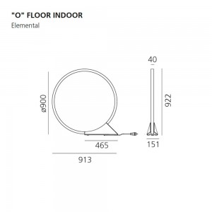 Lámpara suelo "O" In Artemide. Elegantes Lámparas Led.