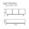 Aparador Metropol de Cattelan Italia. Aparador con puertas de cerámica.