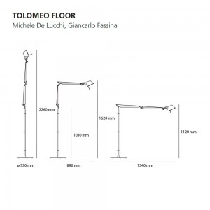 Lámpara pie Tolomeo Floor Artemide