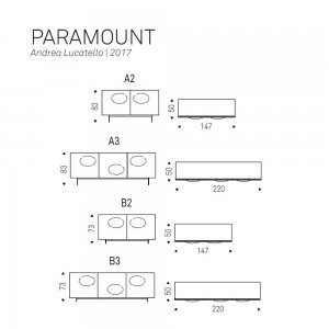 Aparador Paramount de Cattelan Italia. Aparadores de diseño italiano.