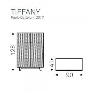 Aparador Tiffany de Cattelan Italia con luz opcional.