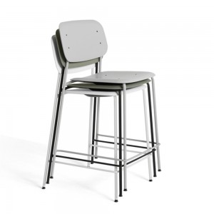 Taburete Soft Edge 95 de polipropileno de gran diseño moderno para espacios interiores de Hay
