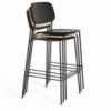 Taburete Soft Edge 95 de polipropileno de gran diseño moderno para espacios interiores de Hay