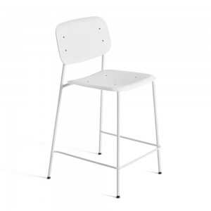 Taburete Soft Edge 95 de polipropileno de gran diseño moderno para espacios interiores de Hay