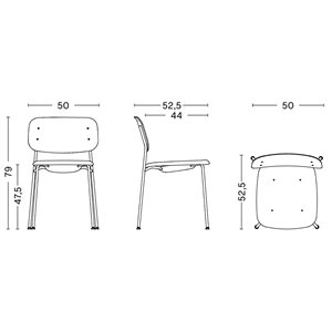 Silla Soft Edge 45 de gran diseño moderno para espacios interiores catálogo de Hay.
