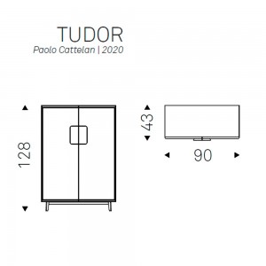 Aparador Tudor de Cattelan Italia. Aparador de diseño moderno para salón.