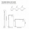 Lámpara pie Tolomeo Mega Led floor Artemide