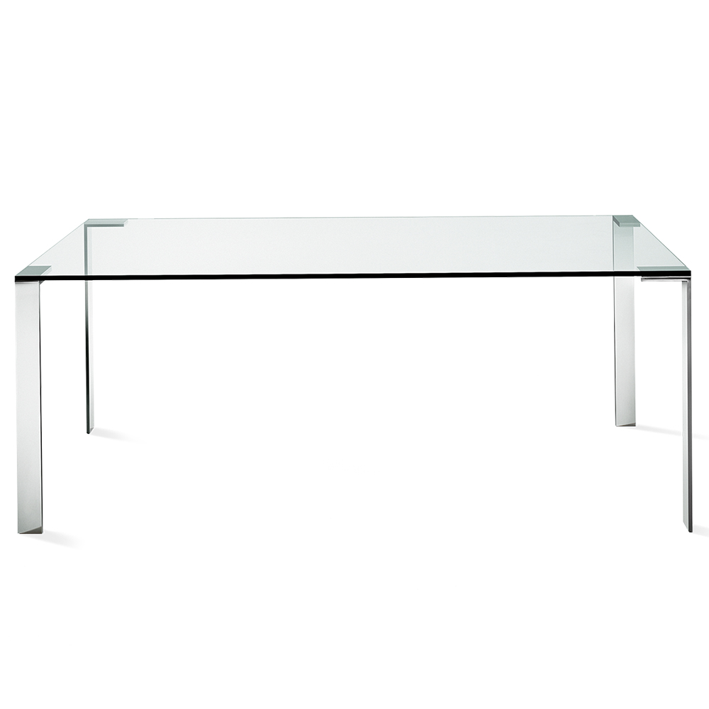 Mesa Liko Glass 404 fija de Desalto. Mesas de cristal de diseño italiano.