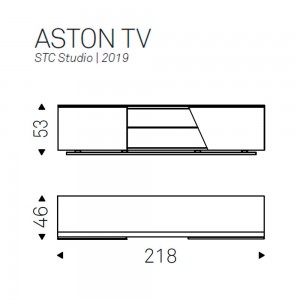 Mueble TV Aston de Cattelan Italia. Mobiliario de diseño. Muebles de TV.