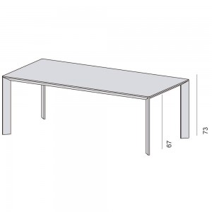 Mesa Mac Desalto. Mesa moderna de diseño ideal para salón. Calidad italiana.