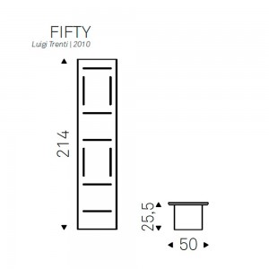 Estantería Fifty de Cattelan Italia. Estantería modular lacada. Estantería moderna.