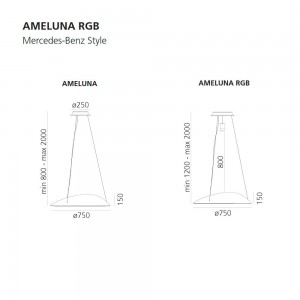 Lámpara de Suspensión Ameluna de Artemide con un diseño moderno y elegante