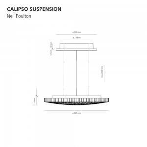 Calipso suspensión de Artemide. Lámpara led de diseño elegante y moderno.