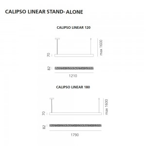 Lámpara Suspensión Calipso Linear Stand Alone Artemide